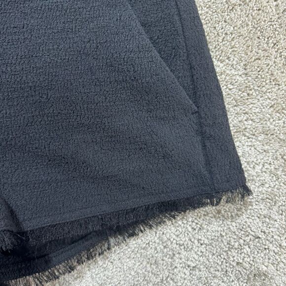 Club Monaco Kelela Fringe Shorts Women's 00 Black Textured Pockets Lined New NWT - Picture 5 of 14